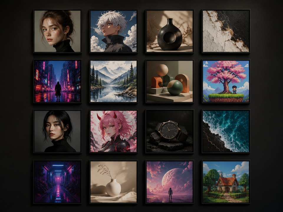 Community AI art gallery — Nano Banana Pro and GPT Image 2 outputs on ImageLab