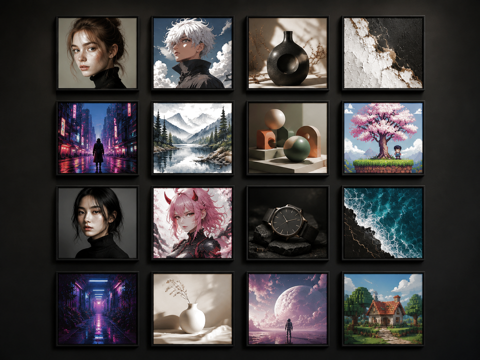 Community AI art gallery — Nano Banana Pro and GPT Image 2 outputs on ImageLab